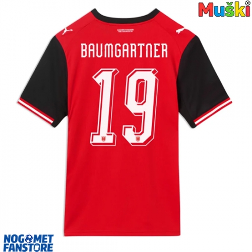 Austrija Christoph Baumgartner #19 Domaci Dres SP 2026 Kratak Rukav